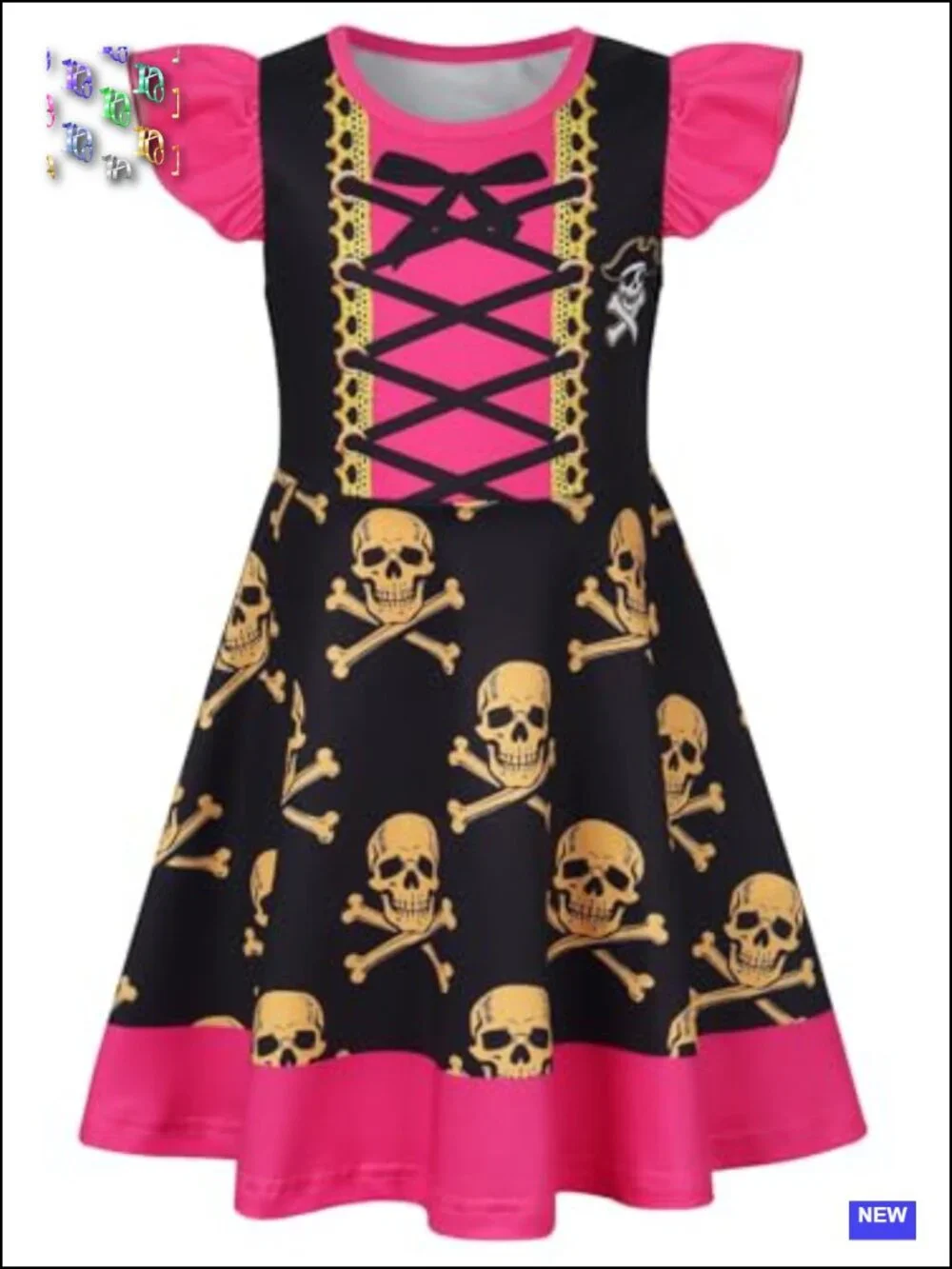 Girls Pirate Costume Dress Up Halloween Cruise Pretend Play Outfit
